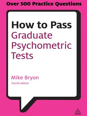 cover image of How to Pass Graduate Psychometric Tests